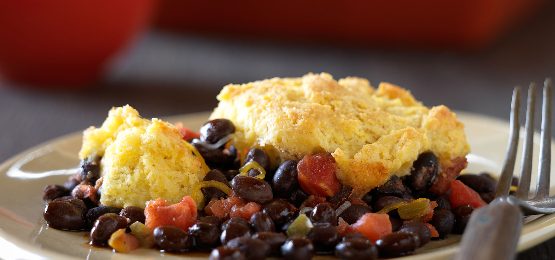 Black Bean and Cornbread Cobbler