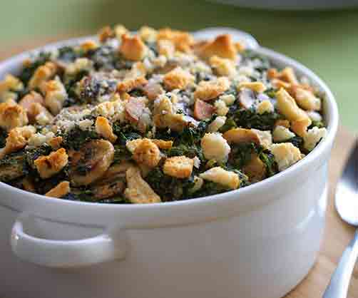 Creamy Spinach and Mushroom Casserole