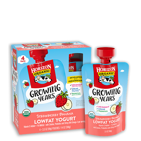 Growing Years<sup>®</sup> Organic Strawberry Banana Lowfat Yogurt Pouch