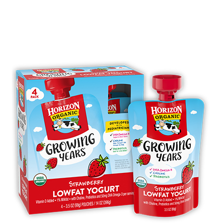 Growing Years<sup>®</sup> Organic Strawberry Lowfat Yogurt Pouch