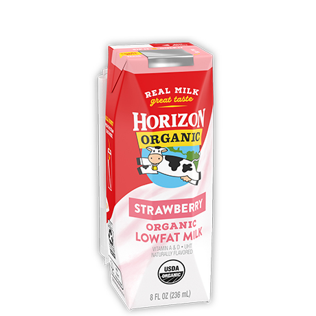 Organic Lowfat Strawberry Milk Box