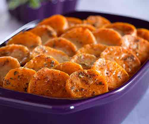 Yam Gratin with Nutmeg and Sage
